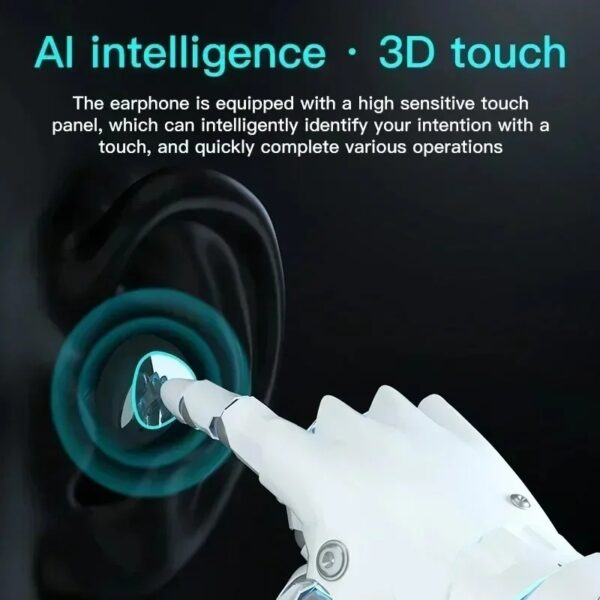 New Product Private Model Wireless Bluetooth Earphones - TWS Large Screen Intelligent Digital Display In Ear Breathing Light - Image 3