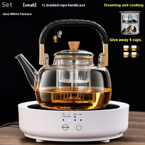 Integrated Steaming And Boiling Glass Teapot 1.3L Large Capacity - Image 5