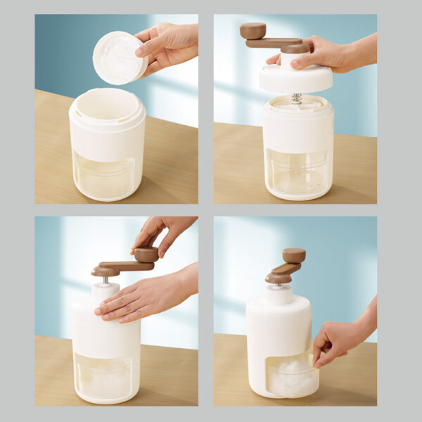 Manual Ice Shaver - Kitchen Hand Block Shaving Machine - Household Small Ice Maker - Slush Machine - Ice Breaking Artifact Soft Ice I - ce Crusher Stall - Image 4