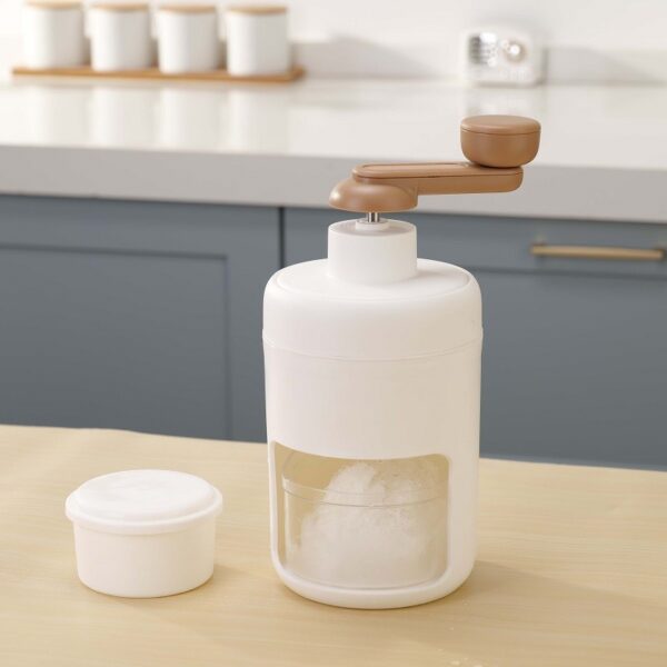 Manual Ice Shaver - Kitchen Hand Block Shaving Machine - Household Small Ice Maker - Slush Machine - Ice Breaking Artifact Soft Ice I - ce Crusher Stall - Image 5