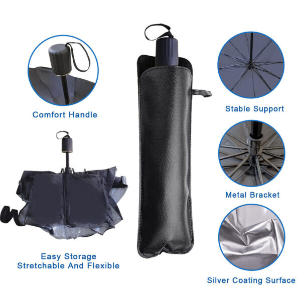 Foldable Reflector Windshields Umbrella Car Windshield Sun Shade UV Rays And Heat Sun Visor Protector - Image 7