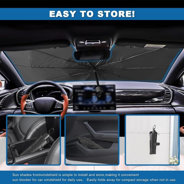 Foldable Reflector Windshields Umbrella Car Windshield Sun Shade UV Rays And Heat Sun Visor Protector - Image 4