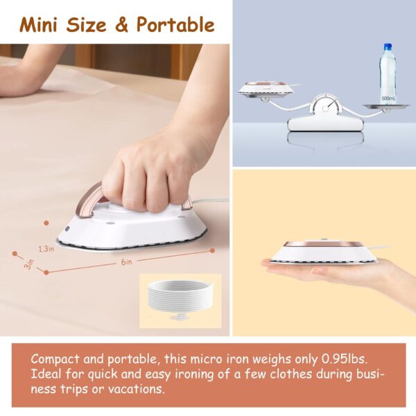 Newbealer Travel Iron With Dual Voltage 120V220V Lightwei - Image 6
