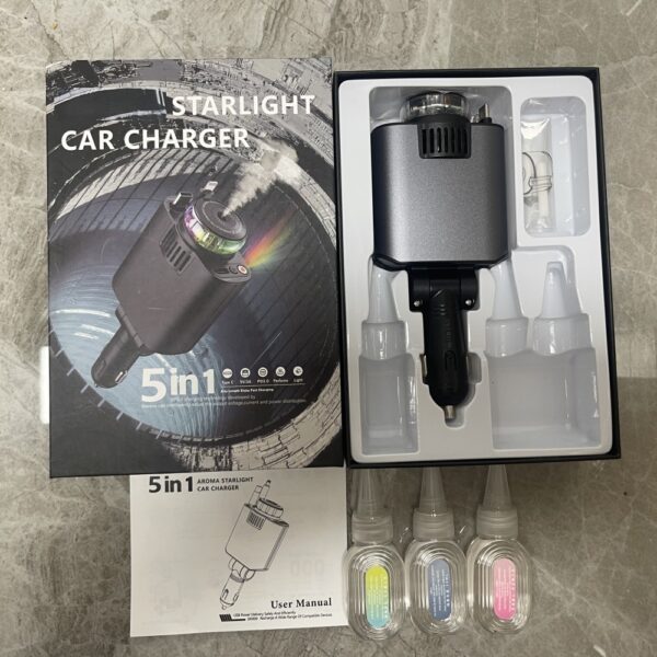 Multifunctional Purple Light Car Phone Charger - Image 6