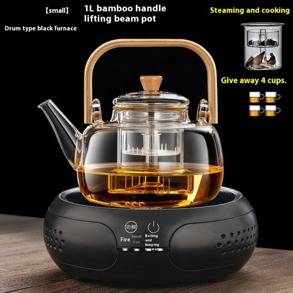 Integrated Steaming And Boiling Glass Teapot 1.3L Large Capacity - Image 9
